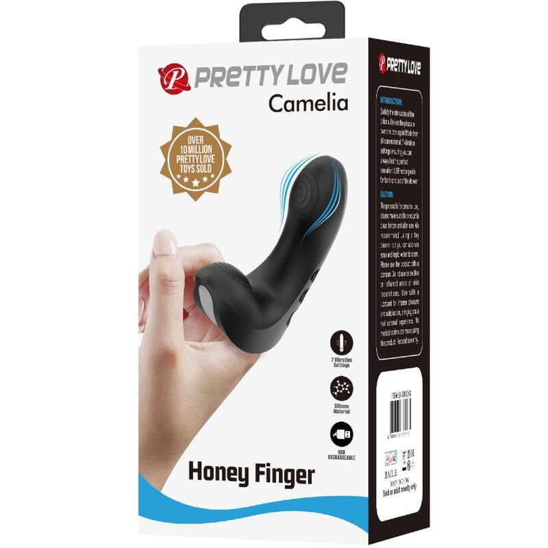 PRETTY LOVE - FINGERVIBRATOR CAMELIA 7 VIBRATIONEN SCHWARZ
