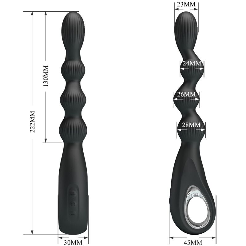 PRETTY LOVE - ANUSVIBRATOR FEDERER 12 VIBRATIONEN SCHWARZ