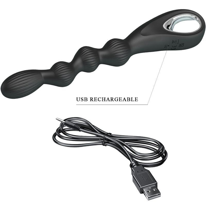 PRETTY LOVE - ANUSVIBRATOR FEDERER 12 VIBRATIONEN SCHWARZ