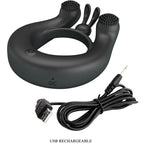 PRETTY LOVE – VIBRATIONSCOCKRING DAHLIA + KLITORISSTIMULATOR 12 VIBRATIONEN SCHWARZ