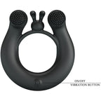 PRETTY LOVE – VIBRATIONSCOCKRING DAHLIA + KLITORISSTIMULATOR 12 VIBRATIONEN SCHWARZ