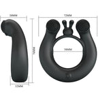 PRETTY LOVE – VIBRATIONSCOCKRING DAHLIA + KLITORISSTIMULATOR 12 VIBRATIONEN SCHWARZ