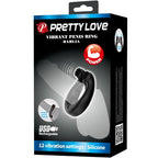 PRETTY LOVE – VIBRATIONSCOCKRING DAHLIA + KLITORISSTIMULATOR 12 VIBRATIONEN SCHWARZ