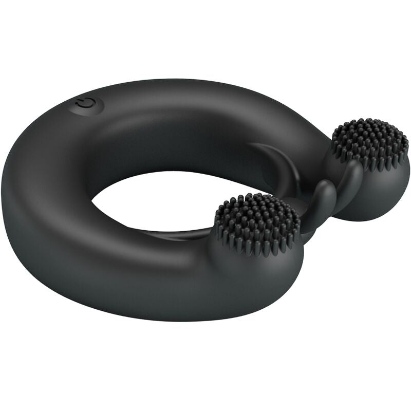 PRETTY LOVE – VIBRATIONSCOCKRING DAHLIA + KLITORISSTIMULATOR 12 VIBRATIONEN SCHWARZ