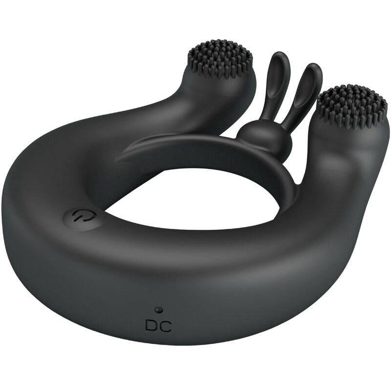 PRETTY LOVE – VIBRATIONSCOCKRING DAHLIA + KLITORISSTIMULATOR 12 VIBRATIONEN SCHWARZ