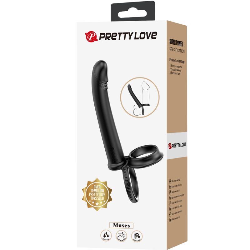 PRETTY LOVE - DILLION DOPPELPENETRATION DOPPELTER PENISRING SCHWARZ