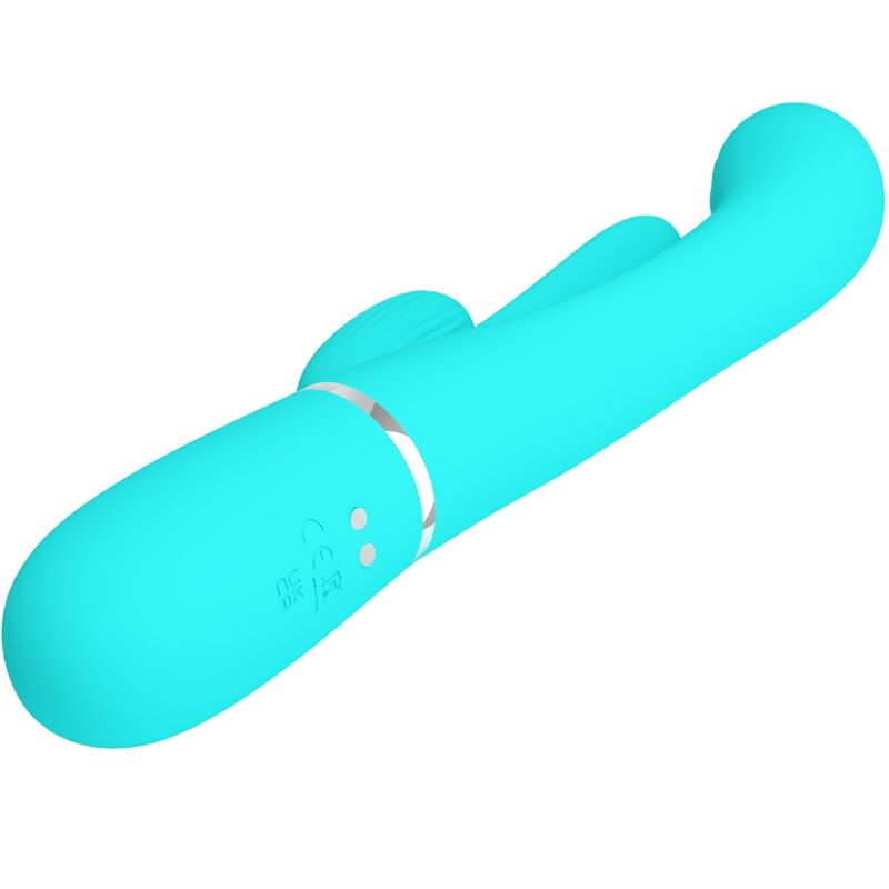 PRETTY LOVE - SHANIA DREIFACH-KANINCHEN VIBRATOR MULTIFUNKTIONAL 3 IN 1 BLAU