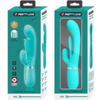PRETTY LOVE - SHANIA DREIFACH-KANINCHEN VIBRATOR MULTIFUNKTIONAL 3 IN 1 BLAU