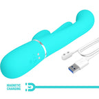 PRETTY LOVE - SHANIA DREIFACH-KANINCHEN VIBRATOR MULTIFUNKTIONAL 3 IN 1 BLAU