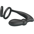 PRETTY LOVE - PENISRING EMONI + ANUSPLUG 12 VIBRATIONEN SCHWARZ