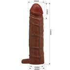 PRETTY LOVE - KAILE PENIS-HÜLSE MIT 2,5 CM VERLÄNGERUNG MULATTO