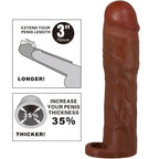 PRETTY LOVE - MANCHON DE PÉNIS GERD AVEC EXTENSION DE 7,6 CM MULÂTRE