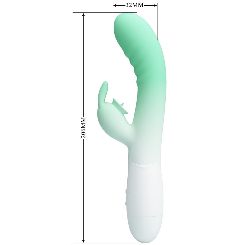 PRETTY LOVE - KANINCHEN-VIBRATOR CERBERUS 30 VIBRATIONEN GRÜN
