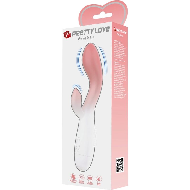 PRETTY LOVE - LEUCHTENDER G-PUNKT-VIBRATOR + KLITORISSTIMULATOR 30 VIBRATIONEN ROSA