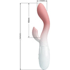 PRETTY LOVE - VIBRATEUR POINT G LUMINEUX + STIMULATEUR DE CLITORIS 30 VIBRATIONS ROSE