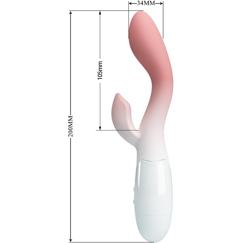 PRETTY LOVE - LEUCHTENDER G-PUNKT-VIBRATOR + KLITORISSTIMULATOR 30 VIBRATIONEN ROSA