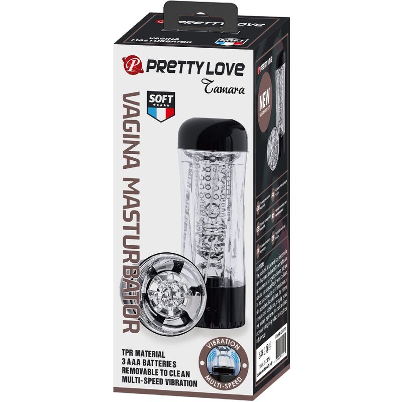 PRETTY LOVE - MASTURBATOR FÜR MÄNNER TAMARA MULTI-SPEED-VIBRATOR SCHWARZ