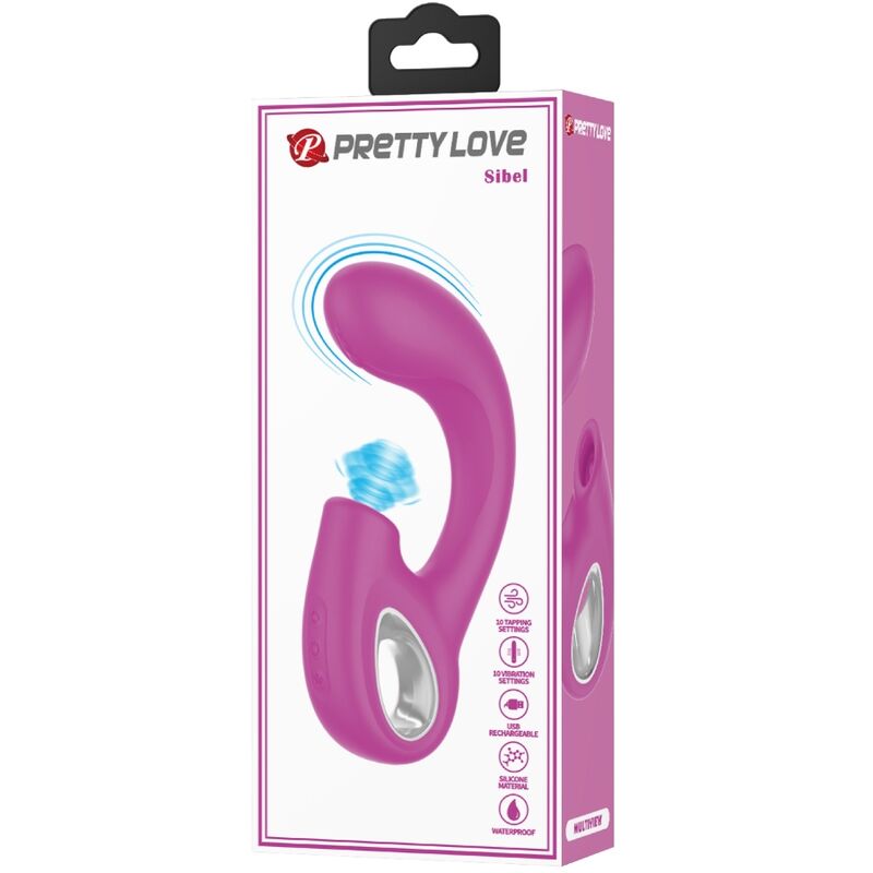 PRETTY LOVE - SIBEL G-PUNKT-VIBRATOR + KLITORISSTIMULATOR SIBEL 10 VIBRATIONEN VIOLETT