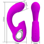 PRETTY LOVE - SIBEL G-PUNKT-VIBRATOR + KLITORISSTIMULATOR SIBEL 10 VIBRATIONEN VIOLETT