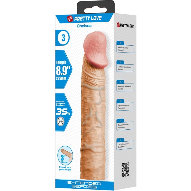 PRETTY LOVE – CHELSEA PENIS SLEEVE MIT 7,6 CM FLEISCHVERLÄNGERUNG