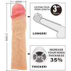 PRETTY LOVE - DEREK-PENISHÜLSE MIT 7,6 CM FLEISCHFARBENER VERLÄNGERUNG