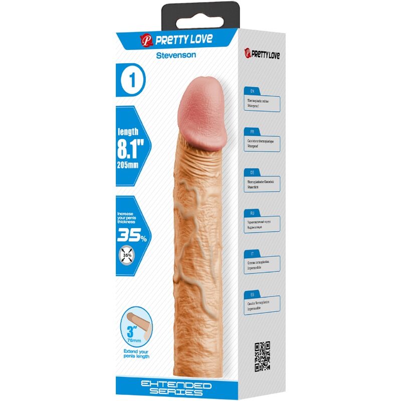 PRETTY LOVE – STEVENSON PENISMASCHETTE MIT 7,6 CM FLEISCHFARBENER VERLÄNGERUNG