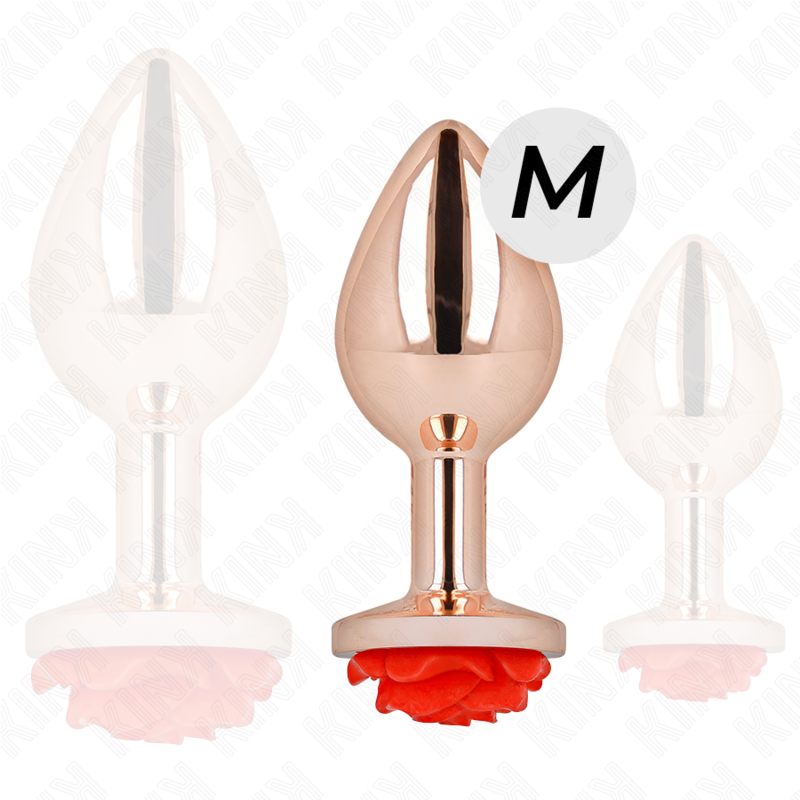 KINK - ANALE PLUG ODER ROSE MIT ROTER ROSE M