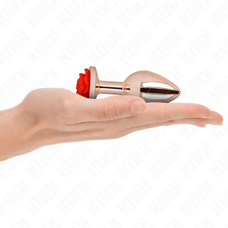 KINK - ANALE PLUG ODER ROSE MIT ROTER ROSE M
