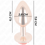 KINK - ANALPLUG IN ROSA MIT ROTER ROSE S