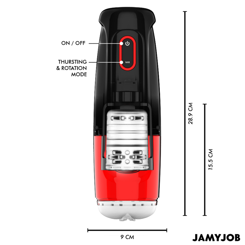 JAMYJOB - AUTOMATISCHER VAGINA-MASTURBATOR STORM MIT 10 ROTATIONS- UND STOSSMODI