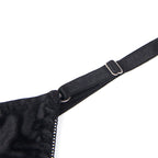 SUBBLIME - 955205 ENSEMBLE SOUTIEN-GORGE AVEC NŒUD NOIR RÉGLABLE L/XL