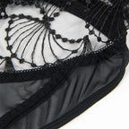 SUBBLIME - 955229 TRANSPARENTER BODY MIT AUSGESCHNITTENER SPITZE SCHWARZ L/XL