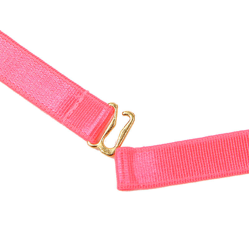 SUBBLIME - 955304 BH-SET MIT HALSKETTE UND BEINDETAILS NEONROSA L/XL