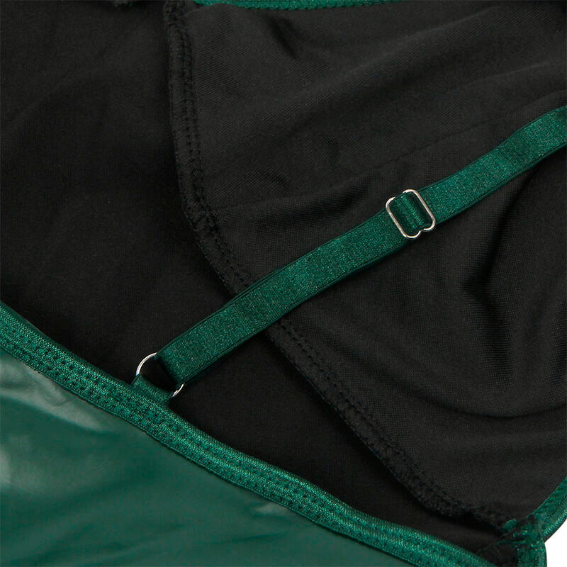SUBBLIME - 955434 GRÜNES LEDER-TRÄGERKLEID S/M