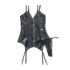 SUBBLIME - 955458 BODY REISSVERSCHLUSS LEDER SCHWARZ S/M
