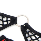 SUBBLIME - 955533 ENSEMBLE SOUTIEN-GORGE À FERMETURE ÉCLAIR EN CUIR VERNI ROUGE S/M