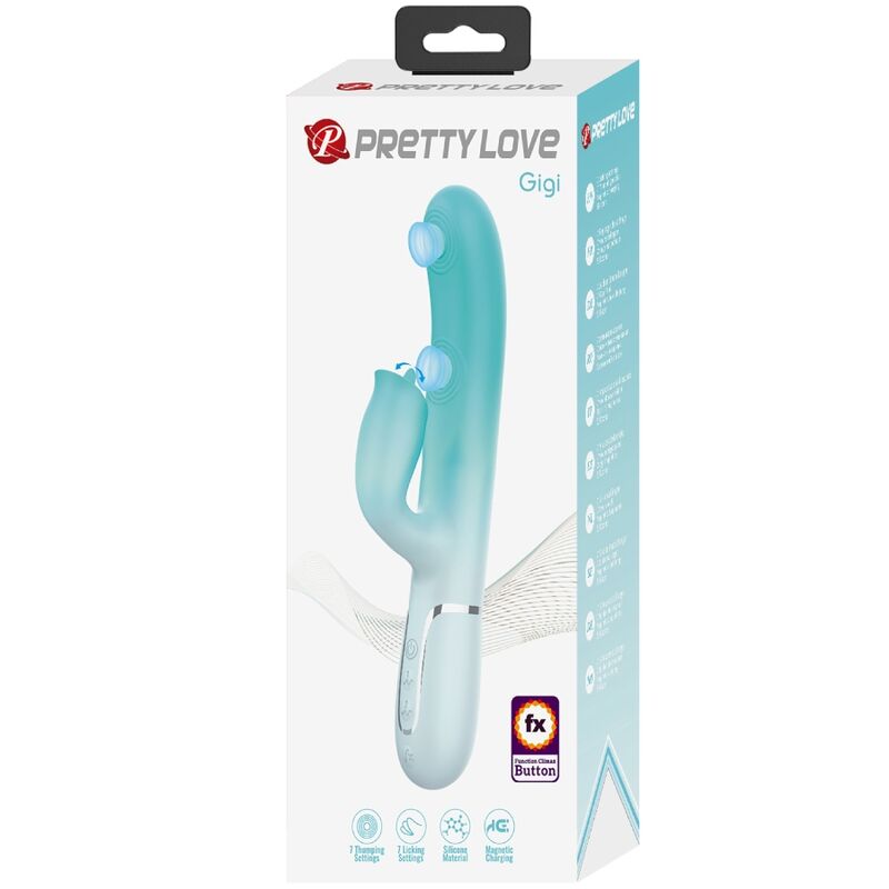 PRETTY LOVE - MULTIFUNKTIONALER GIGI-RABBIT-VIBRATOR AQUAGRÜN