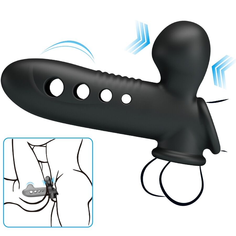 PRETTY LOVE – PENISHÜLSE TOTENKOPF MIT SCHWARZEM AIRBAG