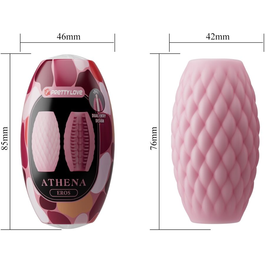 PRETTY LOVE - MASTURBATOR FÜR HERREN AUS SILIKON ATHENA EROS ROSA