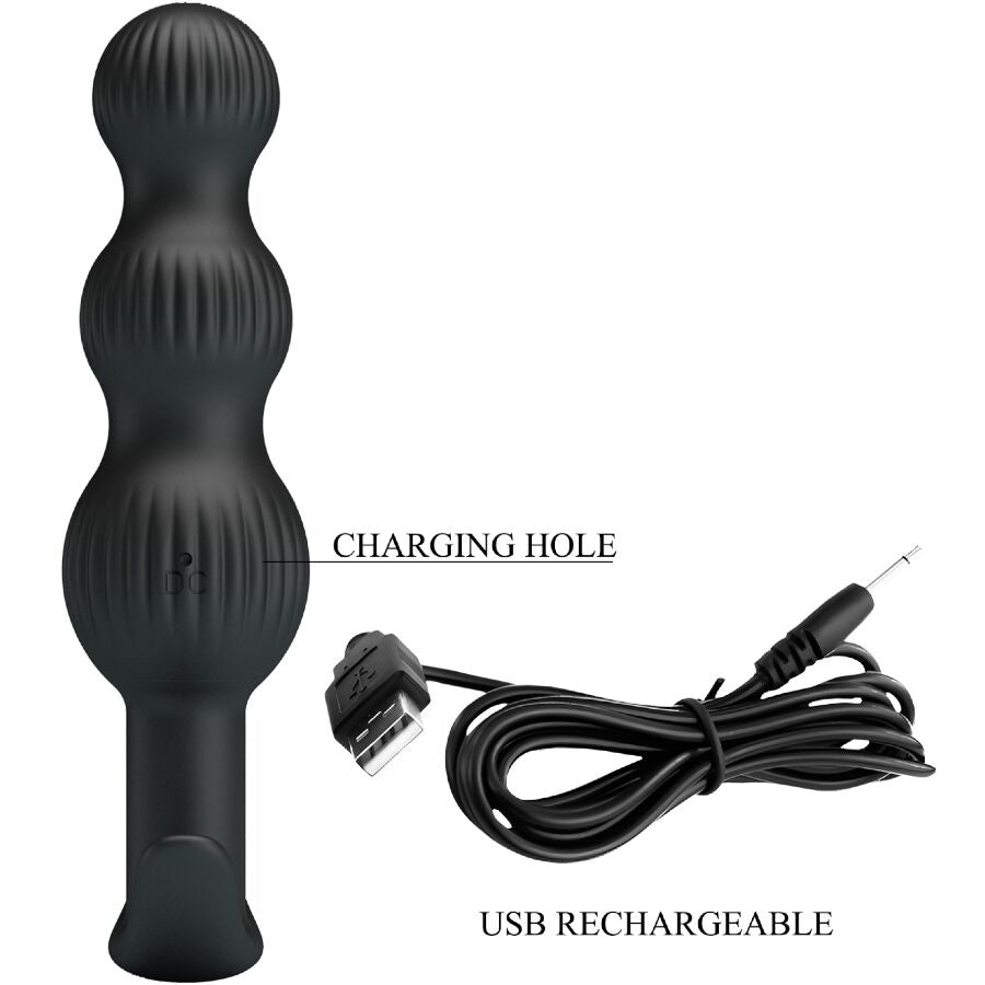 PRETTY LOVE - ANALE VIBRATOR SIDNEY 10 VIBRATIONS SCHWARZ