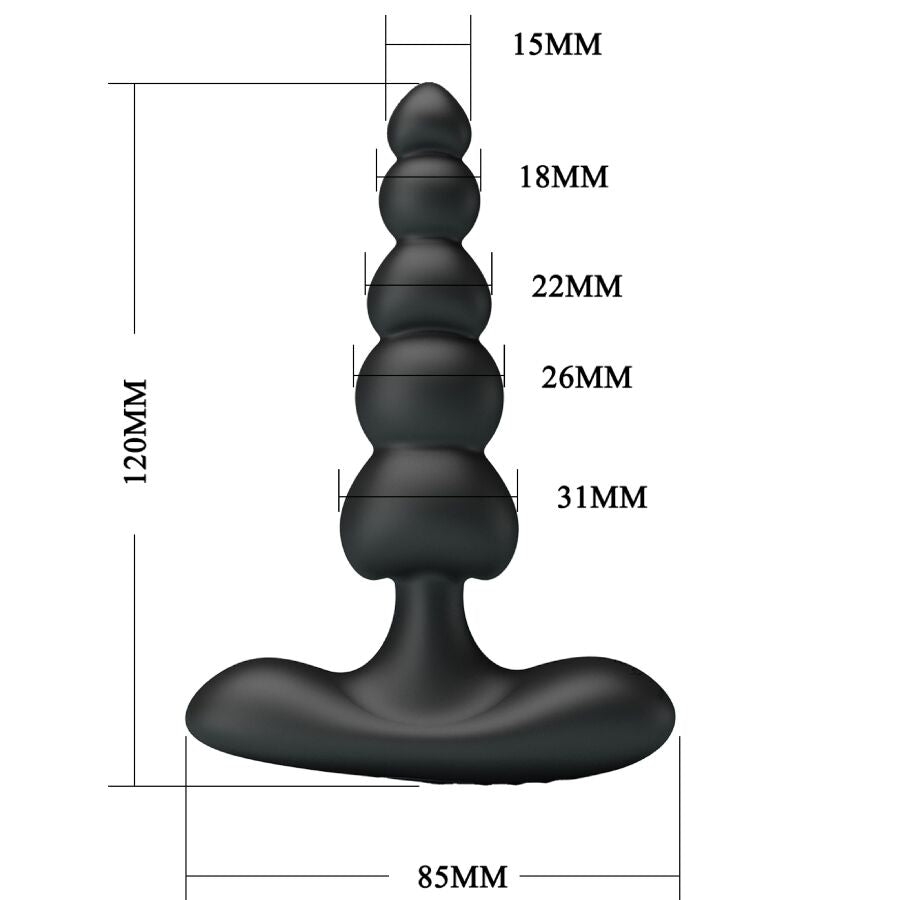 PRETTY LOVE - VIBRATEUR ANAL SIDNEY 10 VIBRATIONS NOIR