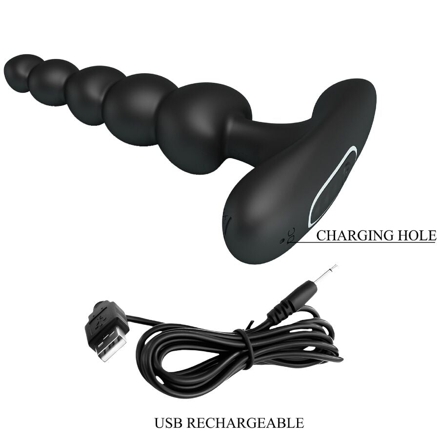 PRETTY LOVE - VIBRATEUR ANAL SIDNEY 10 VIBRATIONS NOIR