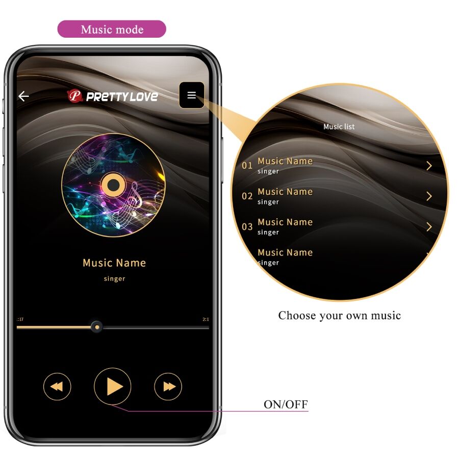 PRETTY LOVE - APP-GESTEUERTER VIBRATOR LEVIATHAN VIOLETT