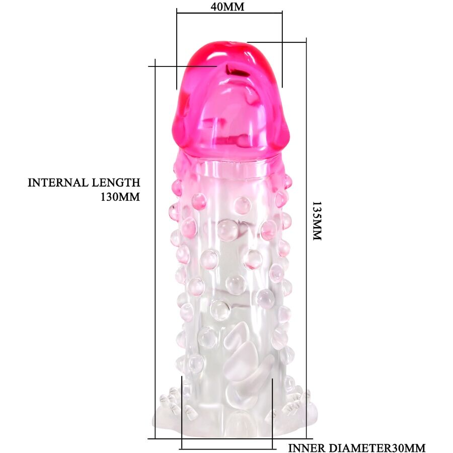 PRETTY LOVE - Realistische Verlängerungshülle WILFORD mit erhabenem Penis ROSE