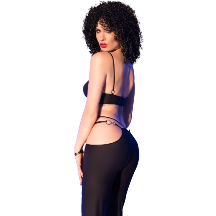 CHILIROSE - SET TOP LEGGINS CON COMPLEMENTOS DORADOS