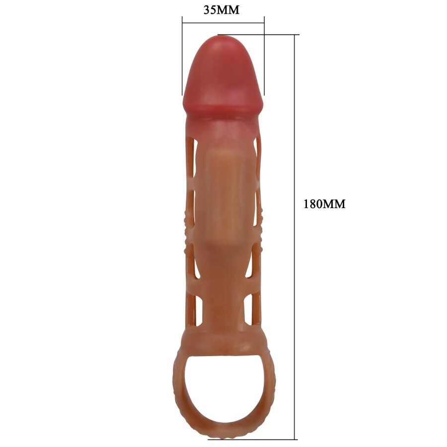 PRETTY LOVE - VIBRIERENDE PENISMANSCHETTE PRESTON 18 CM