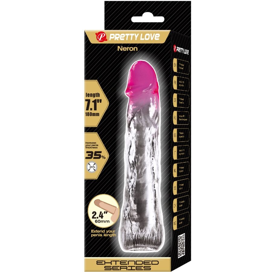 PRETTY LOVE - REALISTISCHE VERGRÖSSERUNGSHÜLSE NERON 6 CM FÜR DEN PENIS ROSA