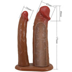 PRETTY LOVE – DOPPELPENISHÜLSE YAIRON MIT 4 CM VERLÄNGERUNG MULATTE