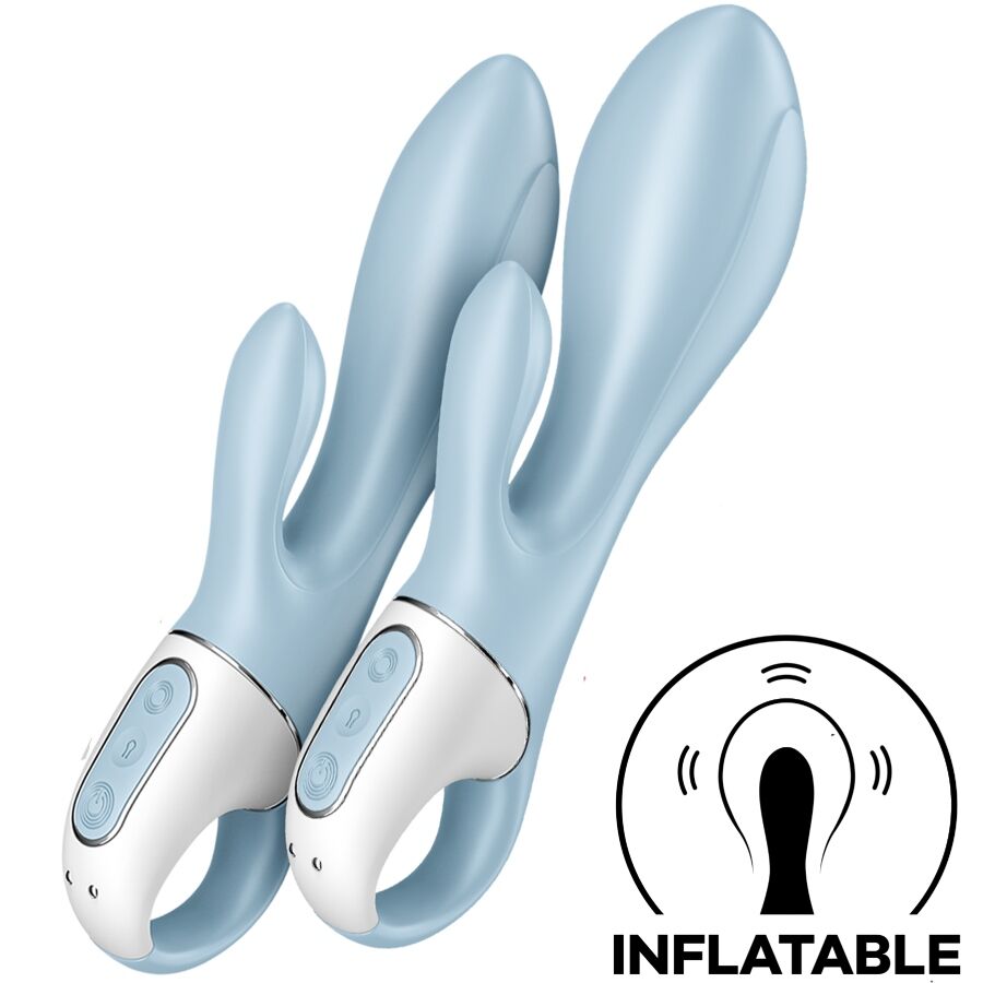 SATISFYER - AIR PUMP BUNNY 1 AUFBLASBARER HASEN-VIBRATOR BLAU