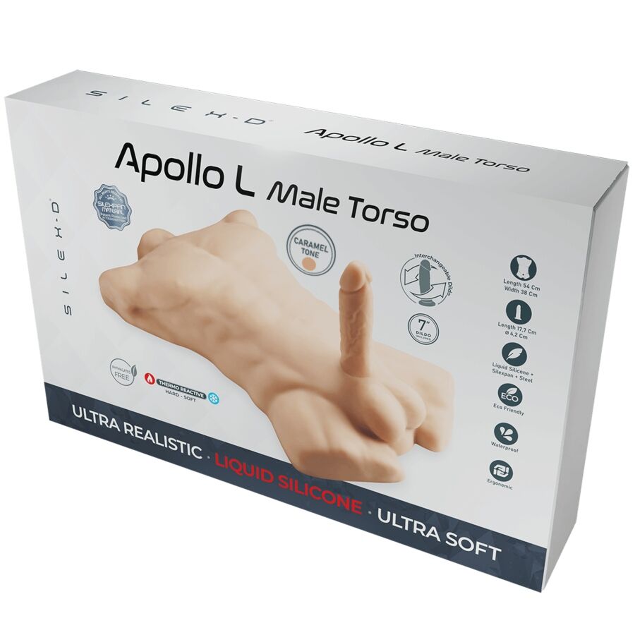 SILEXD - APOLLO L REALISTISCHER MÄNNLICHER OBERKÖRPER KARAMELL